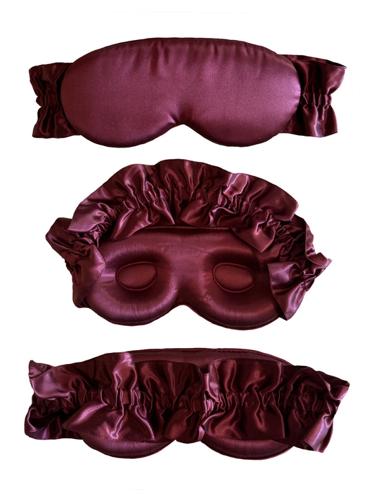 Burgundy Silk Sleep Mask