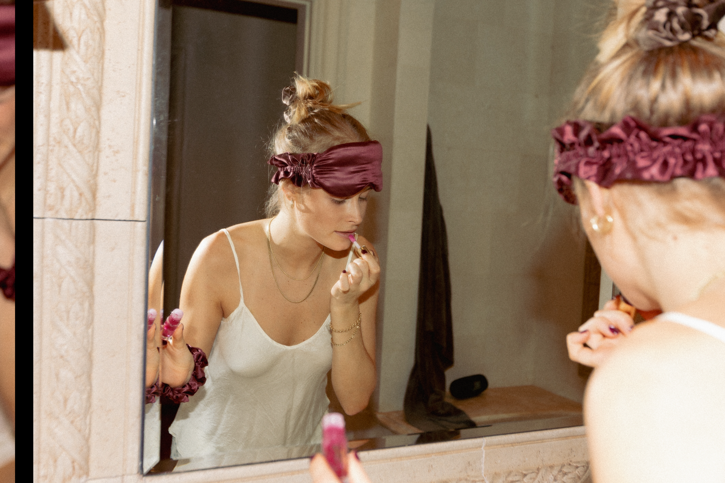 Burgundy Silk Sleep Mask